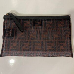 Fendi Mesh Logo Clutch